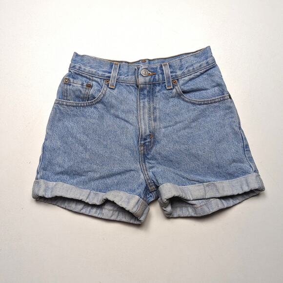 Vintage Levis Shorts Girls Size 10 Regular Denim Red Tab - Picture 1 of 9